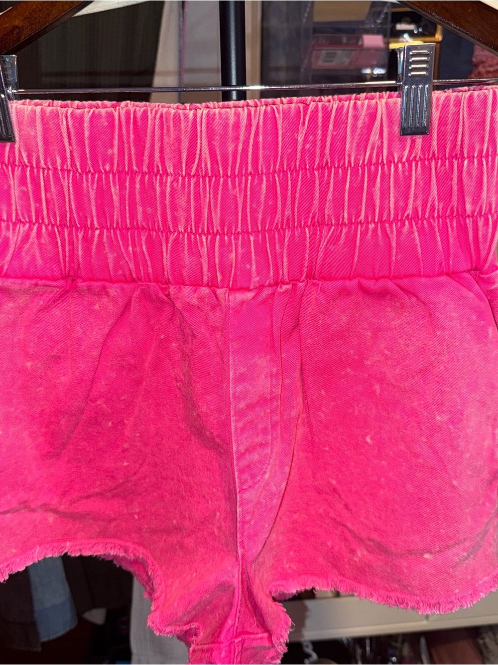 Women’s ' Hot Pink Elastic Waist Shorts